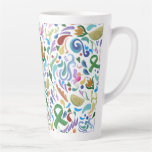 Lyme Disease Support Ribbon Limes #lyme  Latte Mug