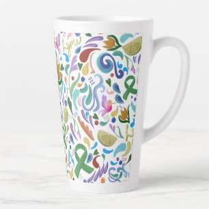 Lyme Disease Support Ribbon Limes #lyme Latte Mug