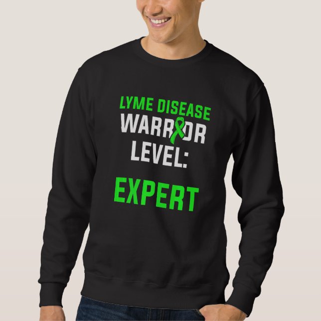 Lyme Disease Survivor Warrior Awareness   25 Sweatshirt (Front)