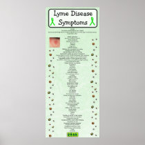 Lyme Disease Symptoms Chart Poster educational