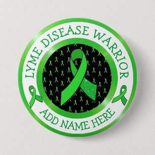 Lyme Disease Warrior Ribbon Support Button