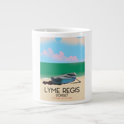 Lyme Regis dorset Vintage travel poster Giant Coffee Mug