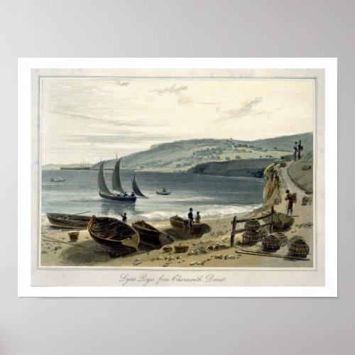 Lyme Regis from Charmouth Dorset from A Voyage Poster
