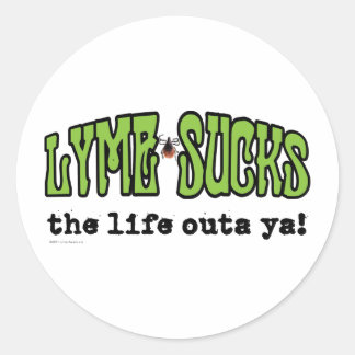 Lyme Sucks Classic Round Sticker