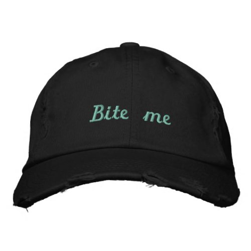 Lyme_Ticked Black Teal Bite Me Hat _ Kendelle