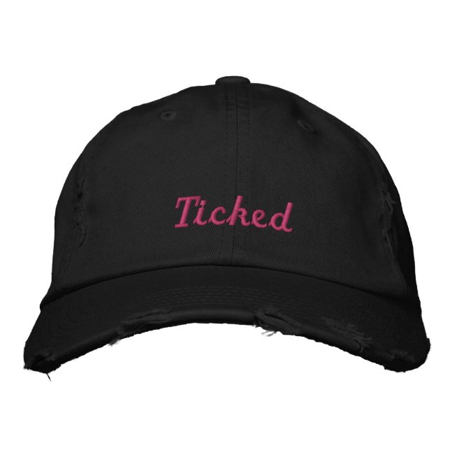 Lyme_Ticked Pink and Black Hat - Kendelle (Front)