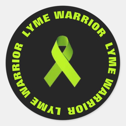 Lyme Warrior Ribbon Activism Awareness Sticker