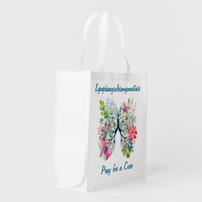 Lymphangioleiomyomatosis LAM Grocery Tote Bag (Front Side)