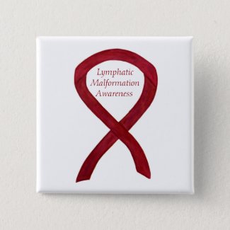 Lymphatic Malformation Awareness Ribbon Custom Pin