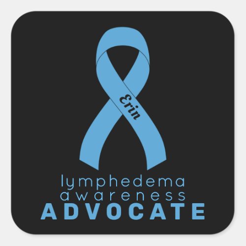 Lymphedema Advocate Black Square Sticker