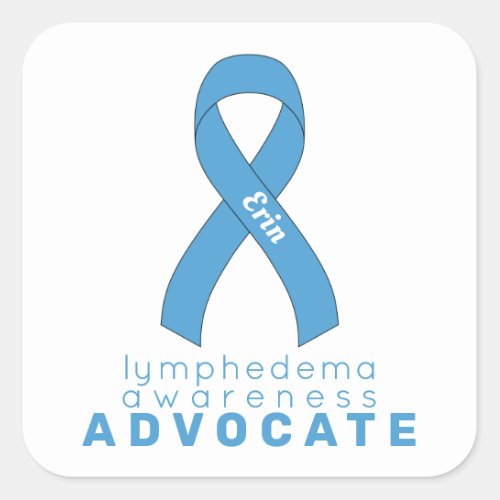 Lymphedema Advocate White Square Sticker
