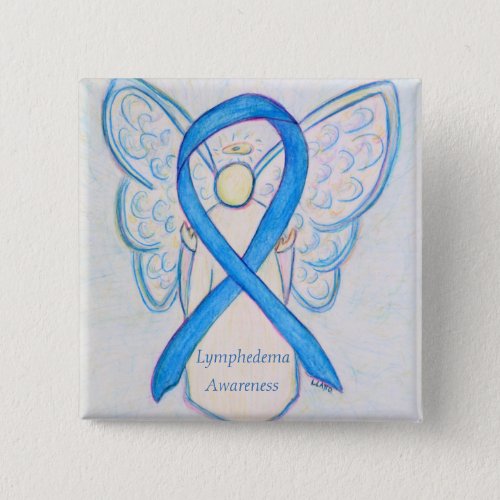 Lymphedema Awareness Angel Ribbon Art Pin