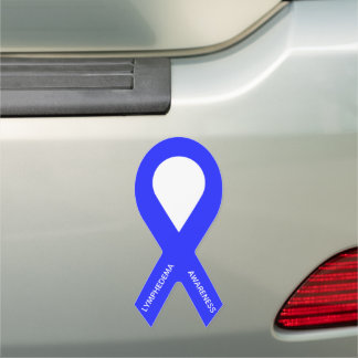 Lymphedema Awareness Blue Ribbon Car Magnet
