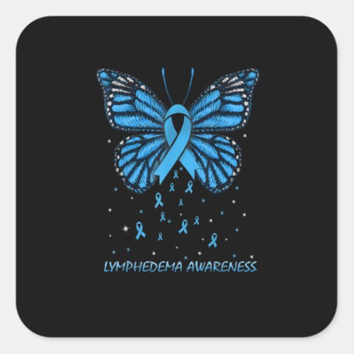 Lymphedema Awareness Butterfly Square Sticker