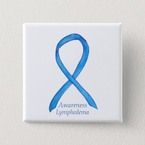 Lymphedema Awareness Ribbon Custom Art Pin