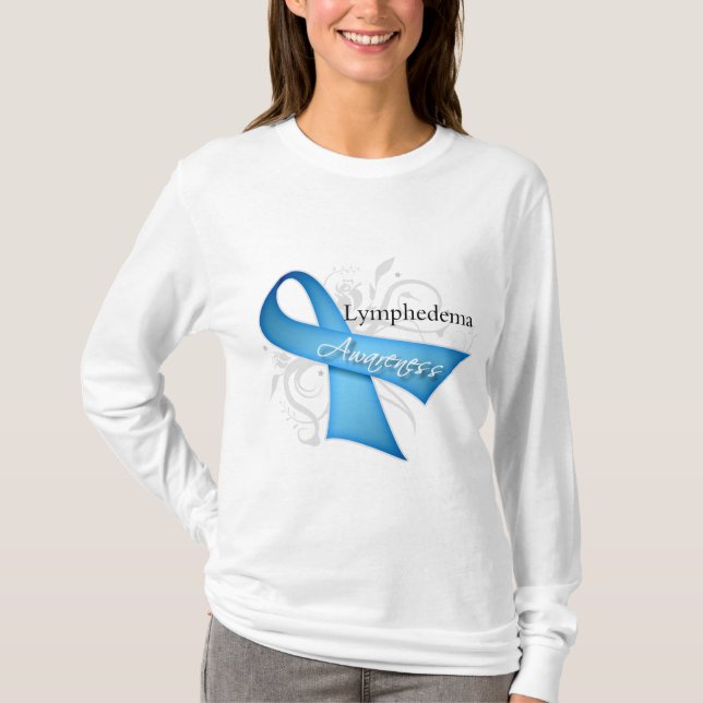 Lymphedema Awareness Ribbon T-Shirt (Front)