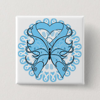 Lymphedema Butterfly Circle of Ribbons Button