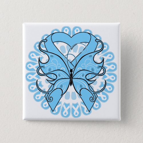 Lymphedema Butterfly Circle of Ribbons Button