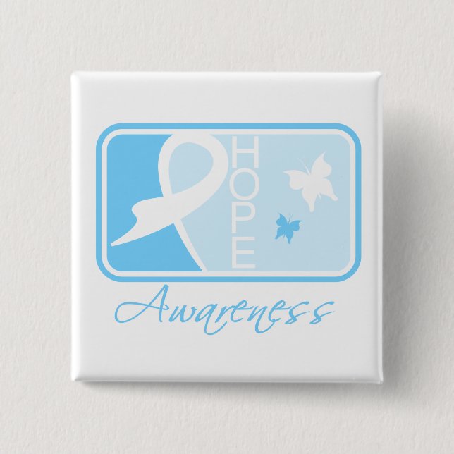 Lymphedema Hope Awareness Tile Pinback Button (Front)
