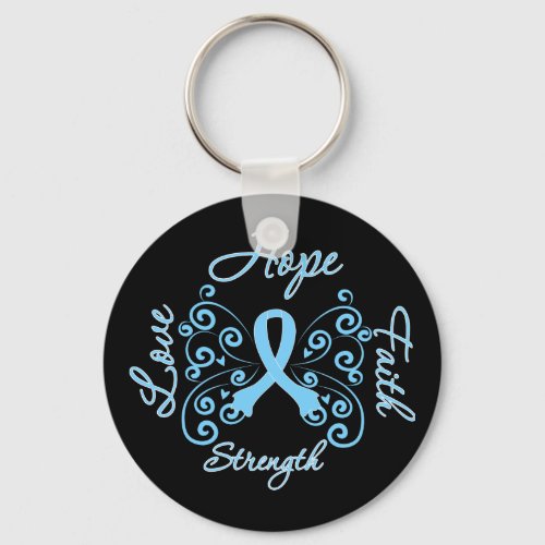 Lymphedema Hope Motto Butterfly Keychain