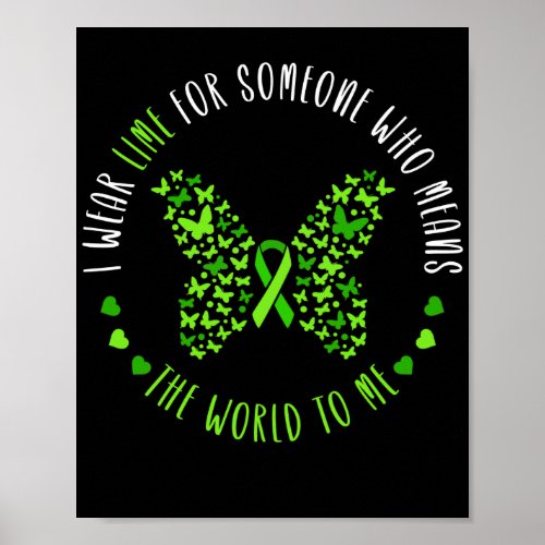 Lymphoma Awareness I Wear Lime For My Someone Poster