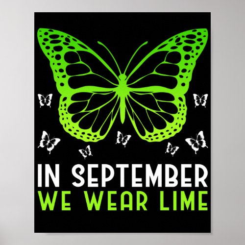 Lymphoma Awareness In September We Wear Lime Poster