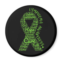 Lymphoma Awareness Lime Green Ribbon Magnet
