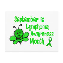Lymphoma Awareness Month Bee 1.3 Postcard