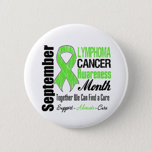 Lymphoma  Awareness Month Distressed Ribbon Pinback Button