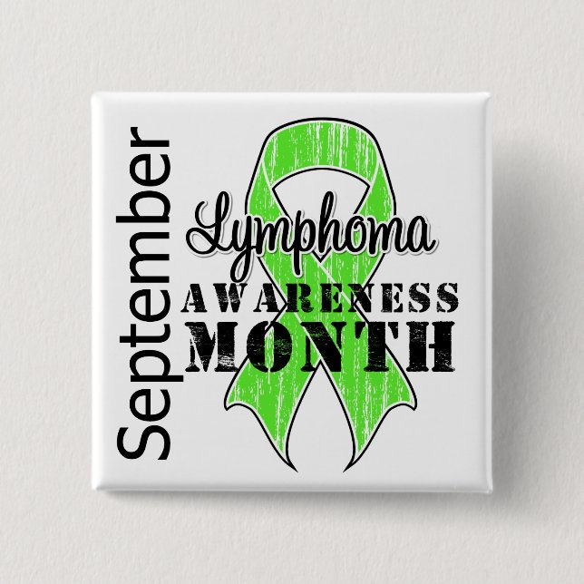 Lymphoma  Awareness Month Ribbon - September Button (Front)