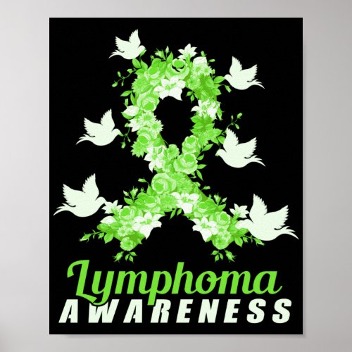 Lymphoma Awareness Support Birds Poster