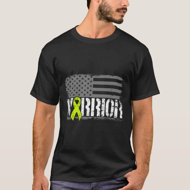 Lymphoma Awareness Warrior Long Sleeve Shirt Ameri (Front)