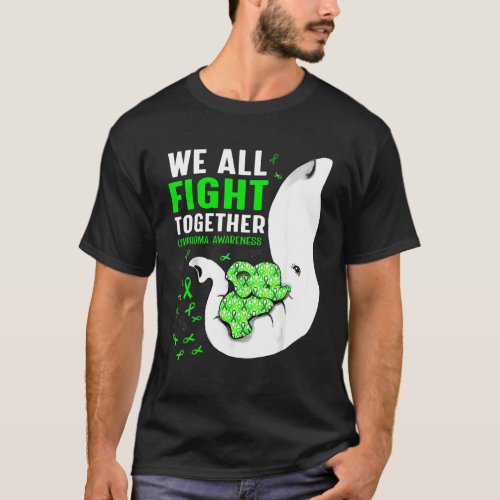 Lymphoma Awareness We All Fight Together Elephant T_Shirt