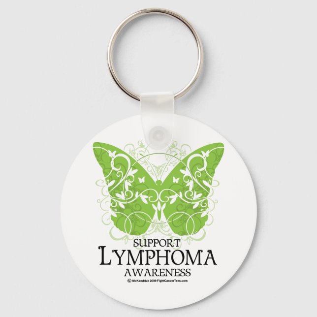 Lymphoma Butterfly Keychain (Front)