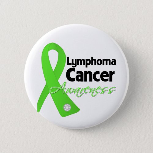 Lymphoma Cancer Awareness Ribbon Button