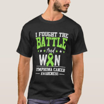 Lymphoma Cancer Awareness Survivor Lime Green Ribb T-Shirt