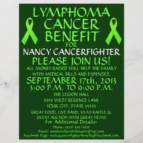 Lymphoma Cancer Benefit Flyer