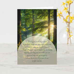 Lymphoma Cancer Get Well Sentimental Sunlit Forest Card