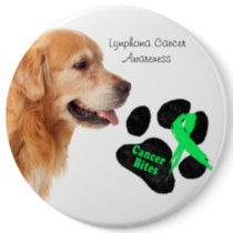 Lymphoma Cancer in Dogs Awareness  Button