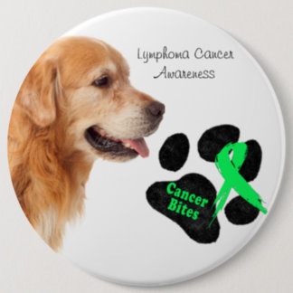 Lymphoma Cancer in Dogs Awareness  Button