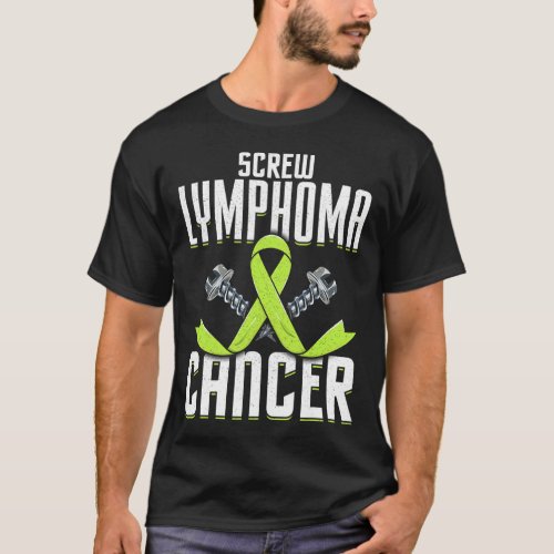 Lymphoma Cancer Lime Awareness Ribbon Fight Cancer T_Shirt