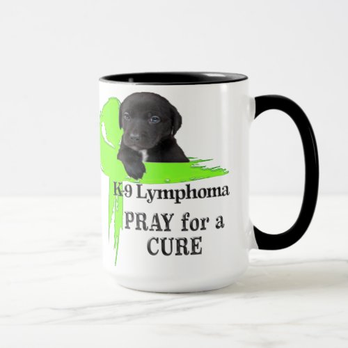 Lymphoma Cancer  Lime Green Cancer Ribbon  Blood Mug