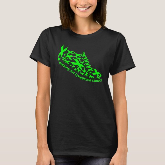 lymphoma cancer shoes T-Shirt (Front)
