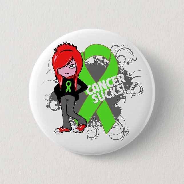 Lymphoma Cancer Sucks Pinback Button (Front)