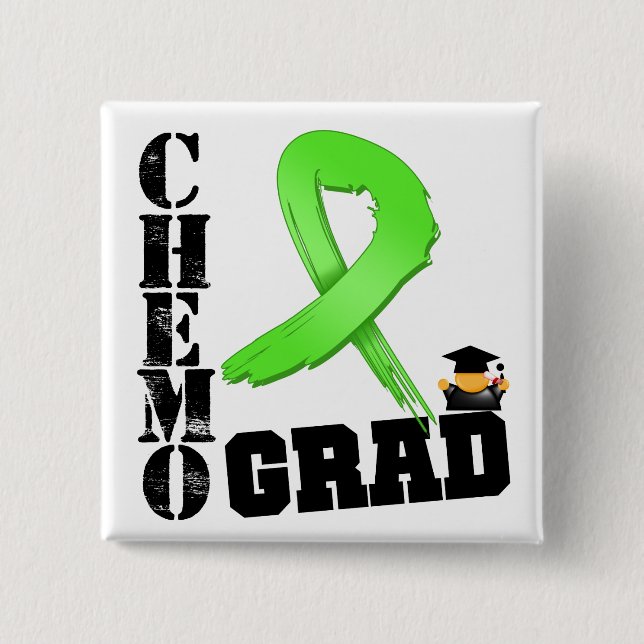 Lymphoma Chemo Grad Pinback Button (Front)