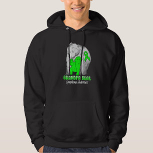 Lymphoma Child Awareness Grandpa Bear Support Ribb Hoodie