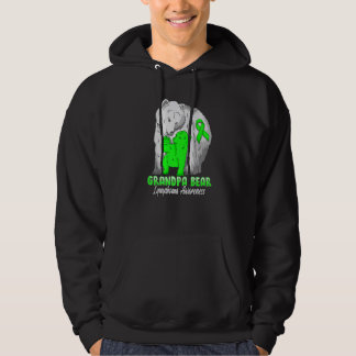 Lymphoma Child Awareness Grandpa Bear Support Ribb Hoodie