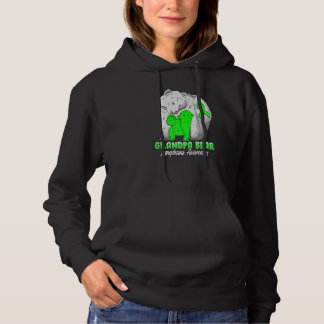 Lymphoma Child Awareness Grandpa Bear Support Ribb Hoodie