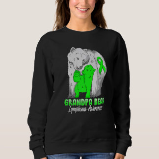 Lymphoma Child Awareness Grandpa Bear Support Ribb Sweatshirt