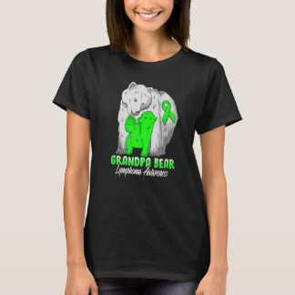 Lymphoma Child Awareness Grandpa Bear Support Ribb T-Shirt